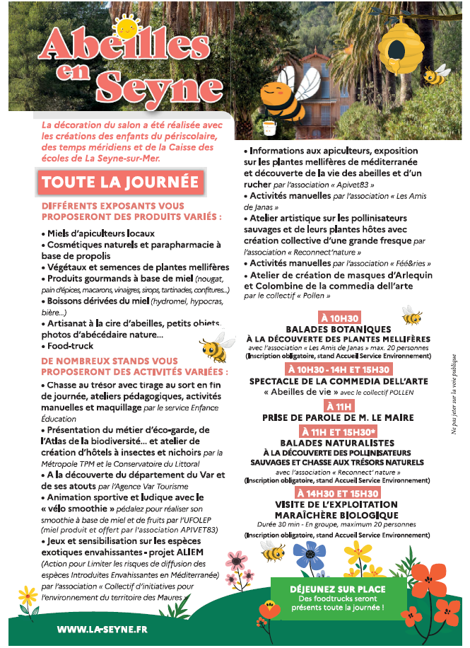 Agenda à venir 2026 – Association Pollen